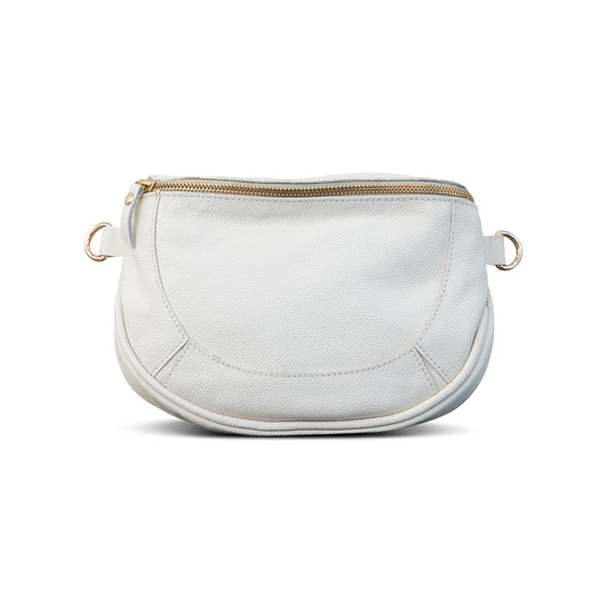 The White/Cream Sleek Cross Body Bag