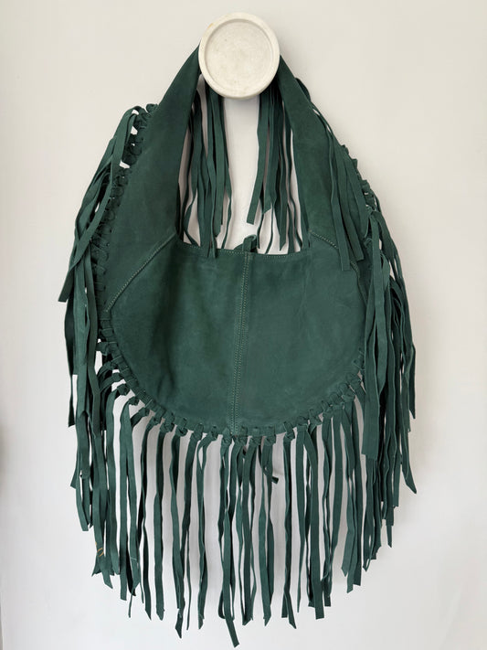 ZM The Label ~ Green Suede Tassel Bag