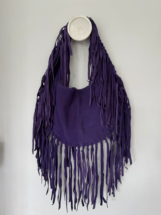 ZM The Label ~ Purple Suede Tassel Bag