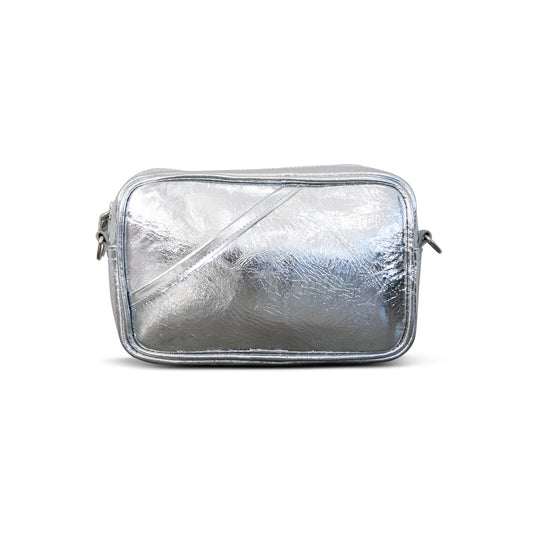 The Metallic Silver Bowler Bag