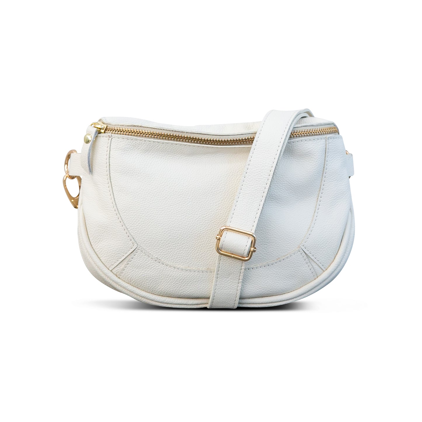 The White/Cream Sleek Cross Body Bag