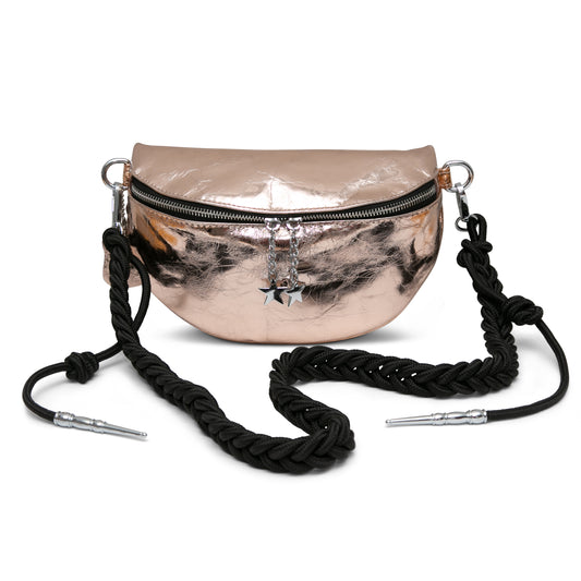 The Rose Gold Leather Rope Bag